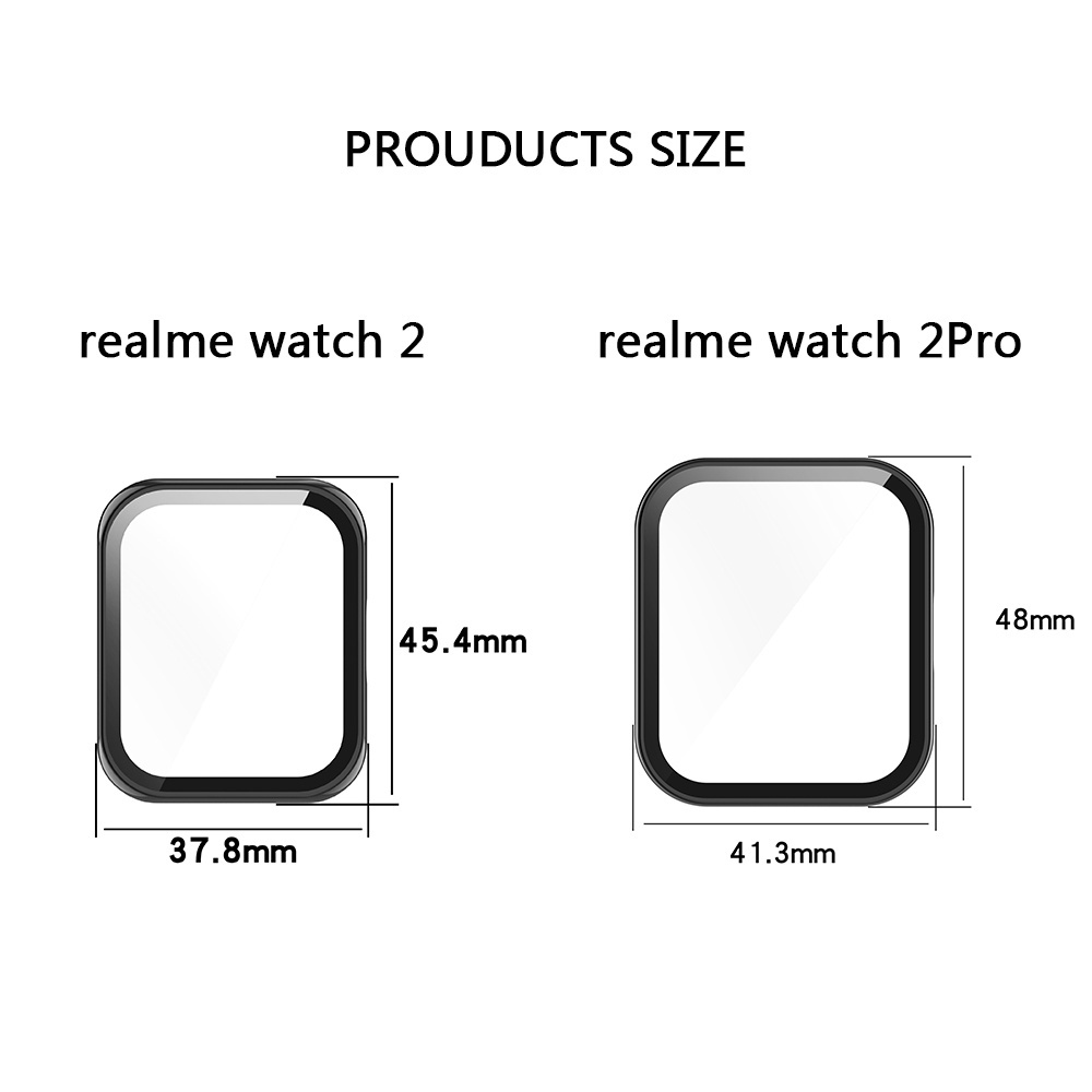 Trendy Portable Sports silicone Strap Glass Protector Case Realme watch 2 / Pro 3 Smart Daily Outdoor - Image 4