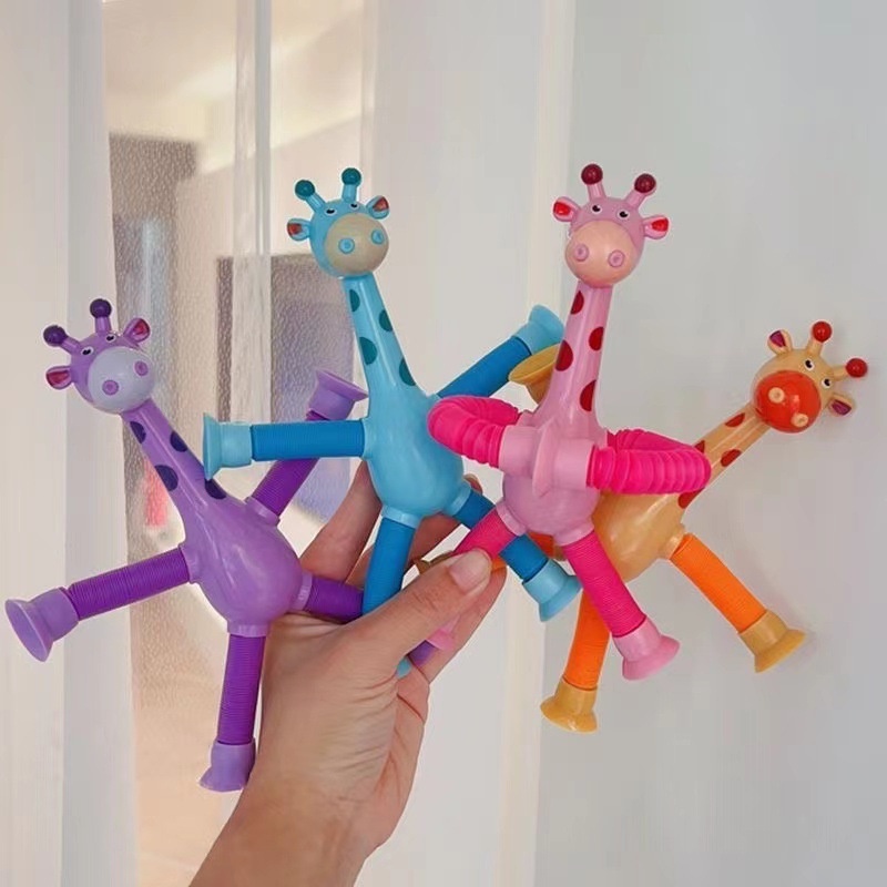 Versatile Essential Giraffe Pop Tubes Sensory Toys Novelty Spring Fidget Toy Stretch Tube Stress Relief Kid Adult Bir... - Image 2