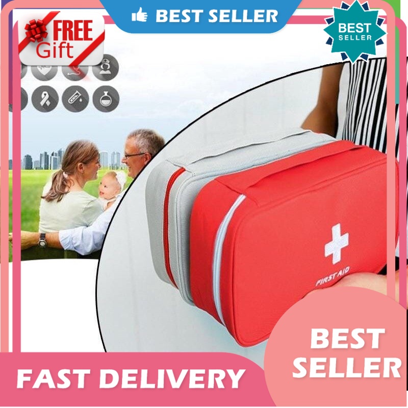 First Aid Kit Outdoor Camping Sport Travel Emergency Health care Outdoor first  aid kit, rescue kit Red