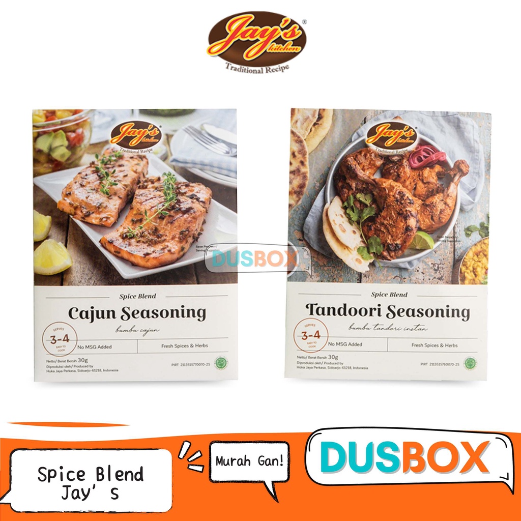 Jay's Seasoning Spice Blend / Cajun Seasoning / Jay's Spice Blend / Jay's Kitchen Cajun Seasoning Spice Blend / Seasoning / Tandoori Seasoning / Jay's Tandoori Seasoning Spice Blend / Instant Seasoning