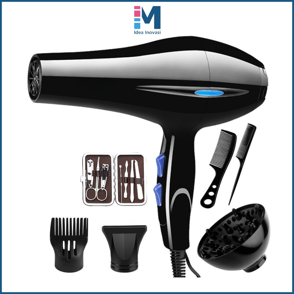 Professional Blue Ray Ionic Hair Dryer High Speed Salon Use Hair Dryer Lightweight 850W Strong Wind Pengering Rambut