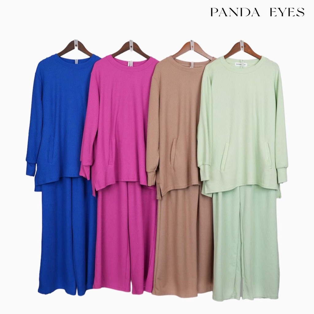 PANDAEYES Pocket Sweatshirt Pants Set CLO-CNJY0292BLLP