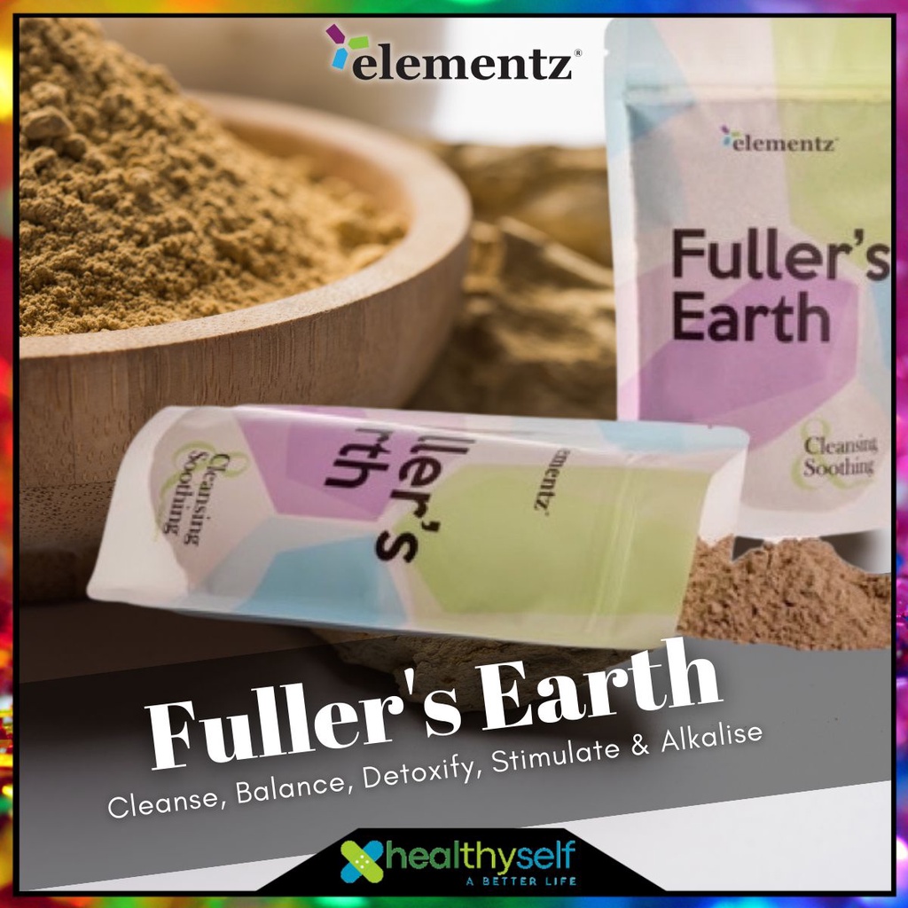 ELEMENTZ FULLER’S EARTH Fuller earth Superfine smectite natural clay used for beauty and healing properties Tanah Liat