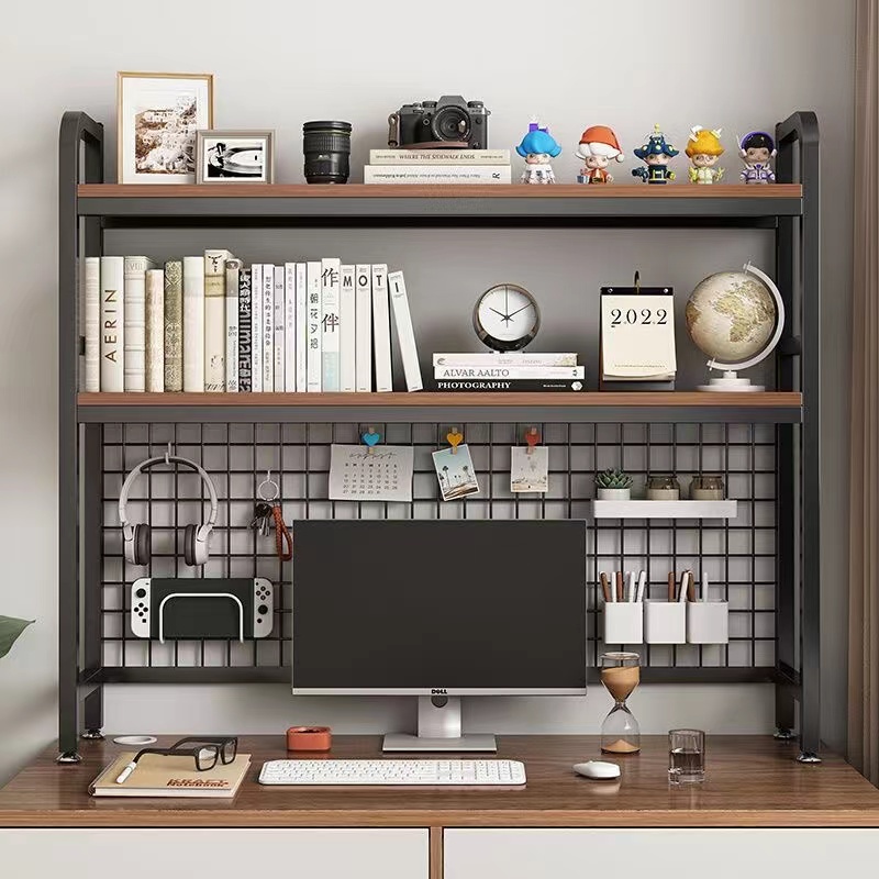 Desktop hole board bookshelf/desk storage shelf/computer desk display shelf/bookshelf/storage cabinet