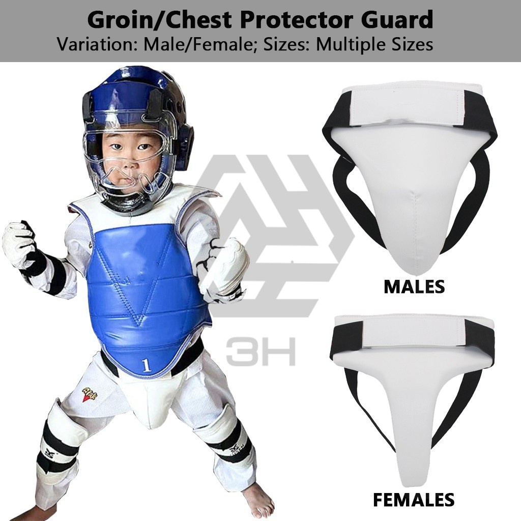 3H PELINDUNG ABDOMEN & SELANGKANG LELAKI/WANITA-Abdominal Groin Guard Untuk Boxing/Muay Thai/Fitness