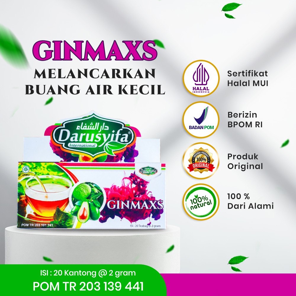 Premium Reliable Teh Celup D Gin Detok Ginjal Darusyifa Alami Daun Sukun Plus Alpukat Obat Atasi Rematik Asam Urat & ... - Image 2