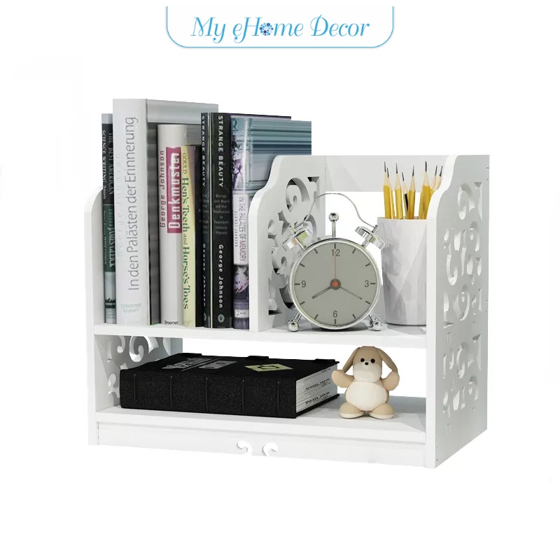 Home desktop easy simple organizer shelf office computer side desktop storage shelf bookshelf sudent multipurpose shelf