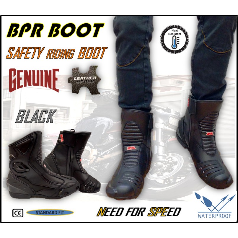 BPR RIDING BOOT GENUINE LEATHER WATERPROOF COMFORTABLE QUALITY HIKING