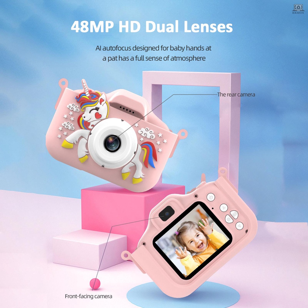 Essential Must 1080P Cute Digital Camera Kids 48MP HD Children Selfie Boys Girls 2.0-inch IPS Sc Durable Quality - Image 3