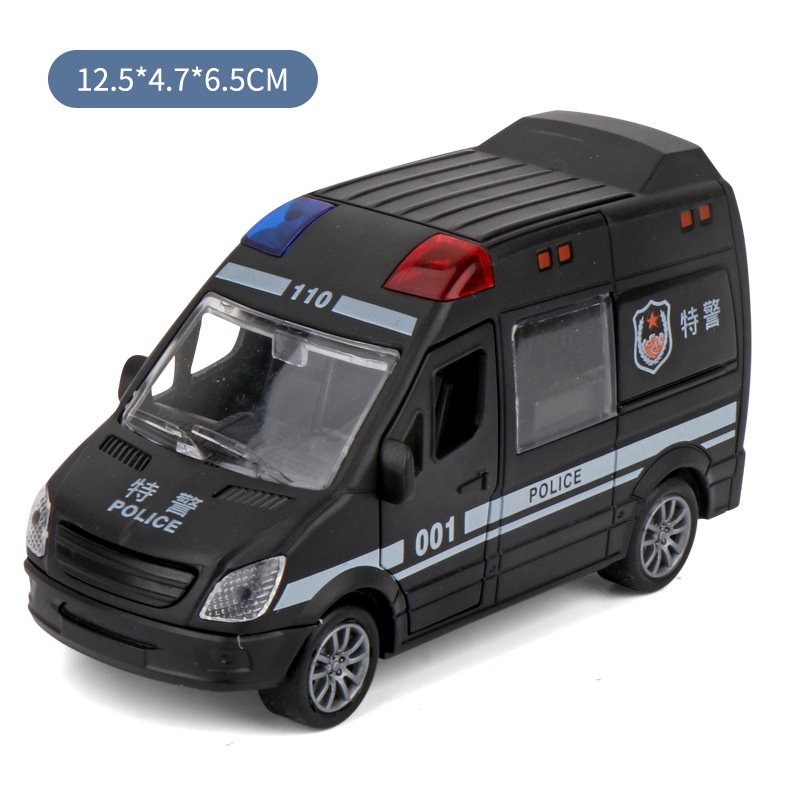 Must Multi Educational Toys Kids Urgent Ambulance Police Car Fire Truck Can Open Door Inertia Diecast Model Toy Vehic... - Image 3