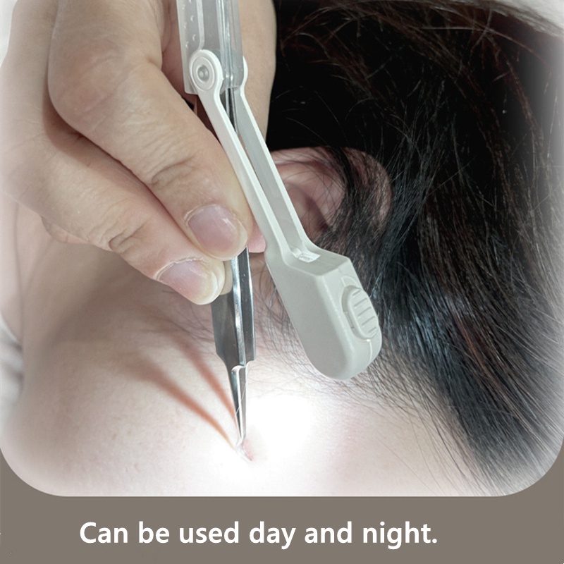 Heavy DIY German Acne Tweezers Light Blackhead Blemish Pimples Removal Pointed Bend Gib Head Face Care Tools Extractor - Image 2