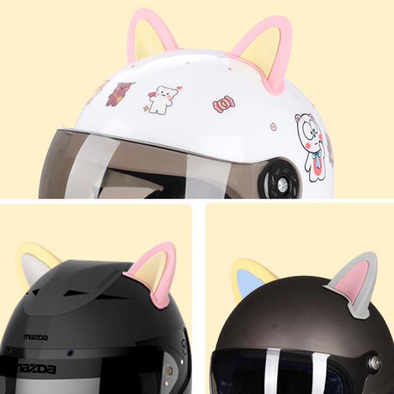 Multi Have ABongBang 2pc Motorcycle Helmet Cat Ears Cute Decoration Style Universal Accessorie Nice Purpose Quality - Image 4