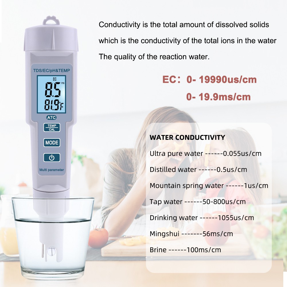 Multi Durable PH 686 New TDS Meter PH/TDS/EC/Temperature Digital Water Quality Tester Pools Drinking Aquariums Have E... - Image 3