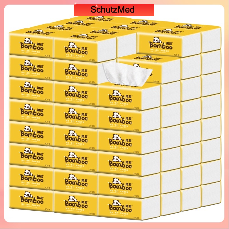 Tissue Bamboo Tissue Soft Facial Tisu 300pcs Non-Fluorescent Tissue Facial Tissue