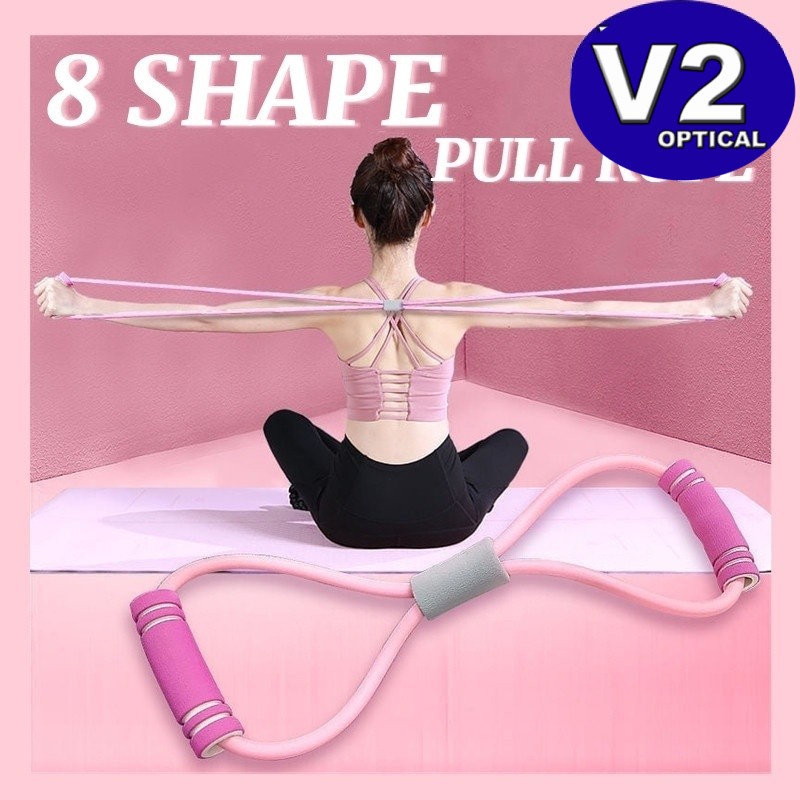 (8 Shape)Pull Rope Elastic Bands Yoga Chest Expander Pilates Exercise Expansion Sport Training Pulling Fitness Equipment