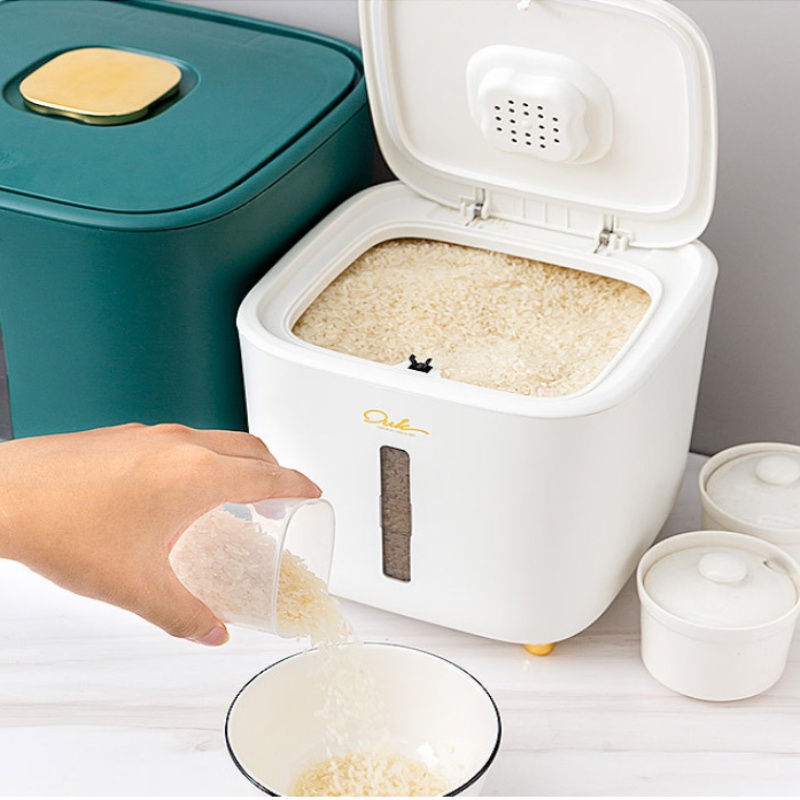 Kitchen Rice Storage Box Large Capacit Sealed Insect-proof Moisture Rice Dispenser Grains Bucket Pet Food Organizer