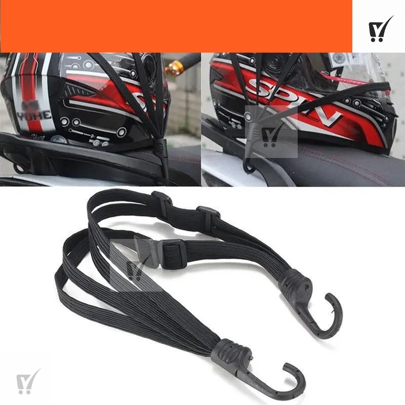 CENTER`Portable Adjustable High Elasticity Motorbike Back Seat Luggage Fixing Strap/ Universal Bikes Motorcycling Helmet