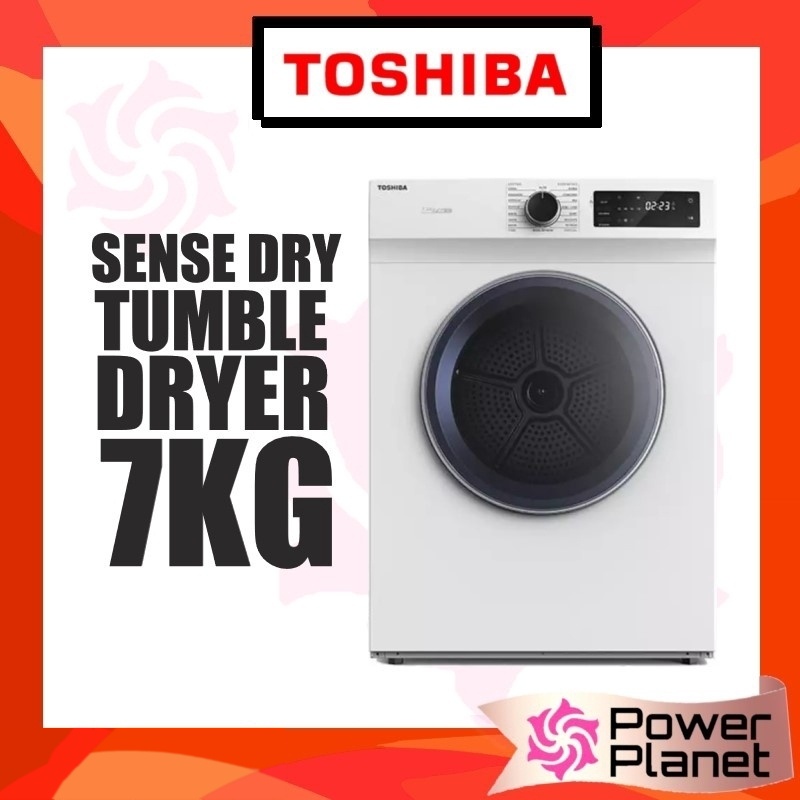 Toshiba Dryer TD-H80SEM 7KG SenseDry Tumble Dryer TDH80SEM Vented / Dark Silver