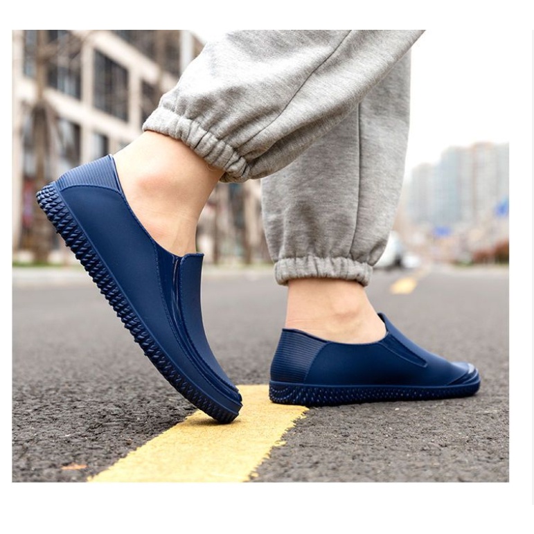 Reliable Purpose But hujan lelaki tiub pendek fesyen kasut kalis air dapur tidak licin potongan rendah dewasa Memanci... - Image 2