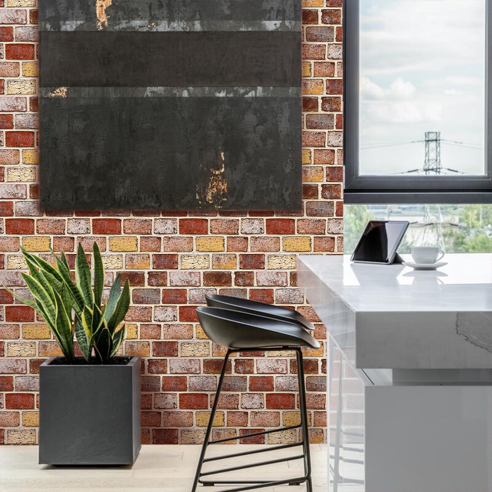 Utensil Prep 3D Brick Wall Sticker Self Adhesive Panel Wallpaper DIY Living Room Bedroom Kitchen Ba Chef - Image 5