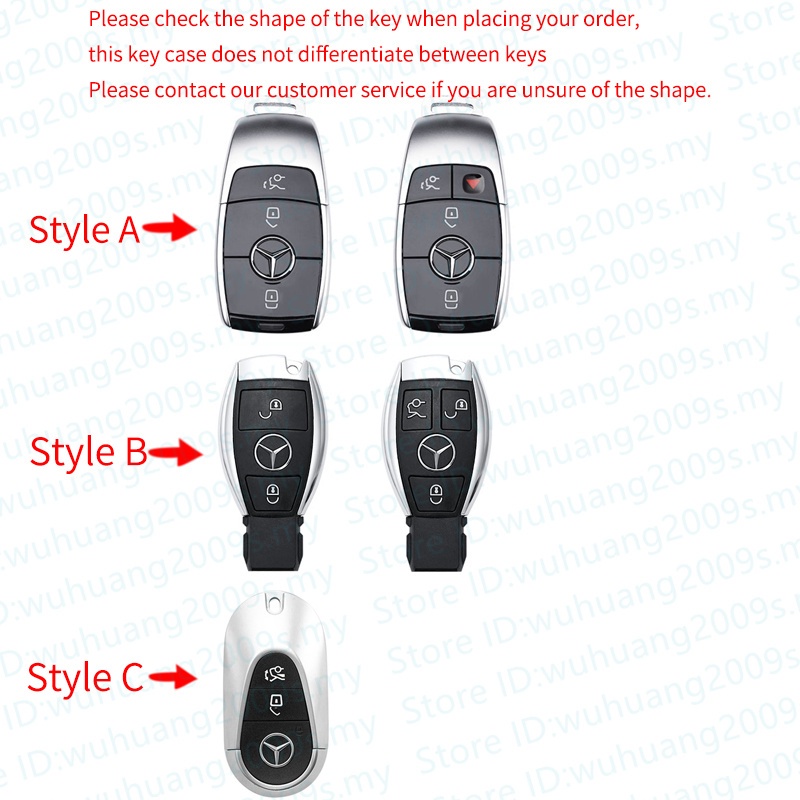 Durable Quality Mercedes Benz Key Carbon Fibre Protective Case Cover Metal amg CLA W205 w213 GLC300 E250 C300 E-class... - Image 4