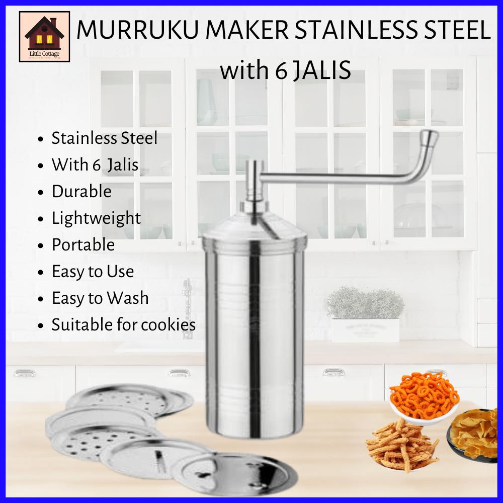 ECCOLIFE Murukku Maker Stainless Steel Noodle Extruder Spaghetti Chakli Maker Idiyappam Aci Murukku Maker