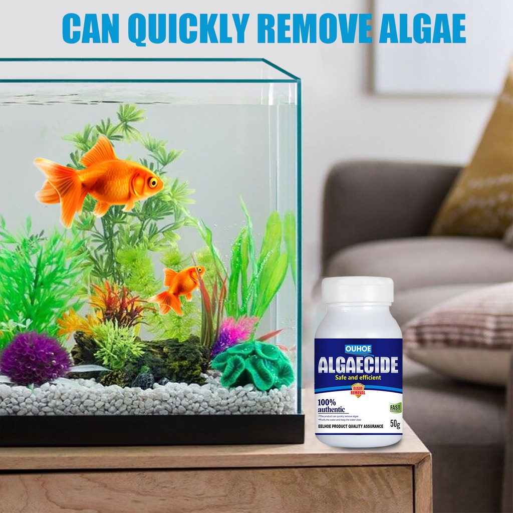 50g Tank Moss Remover High Efficiency Algaecide Algae Moss Reduce Control Water Purification Safe Efficient Algaecide Fo