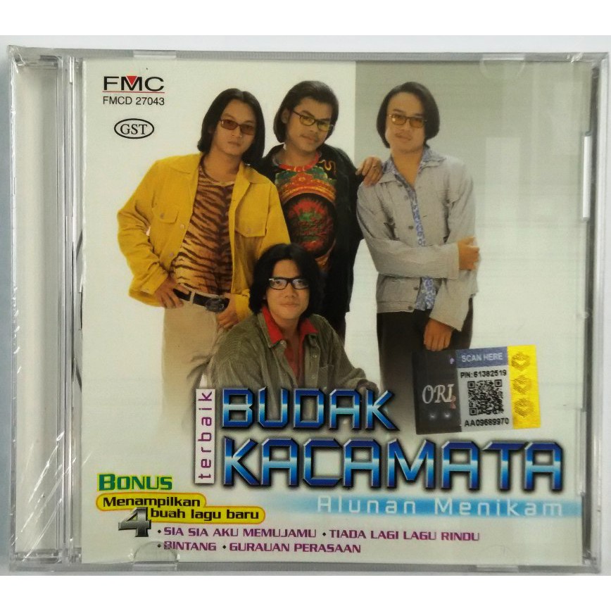 Budak Kacamata Terbaik Alunan Menikam CD Lagu Pop Rock Melayu Original New And Sealed