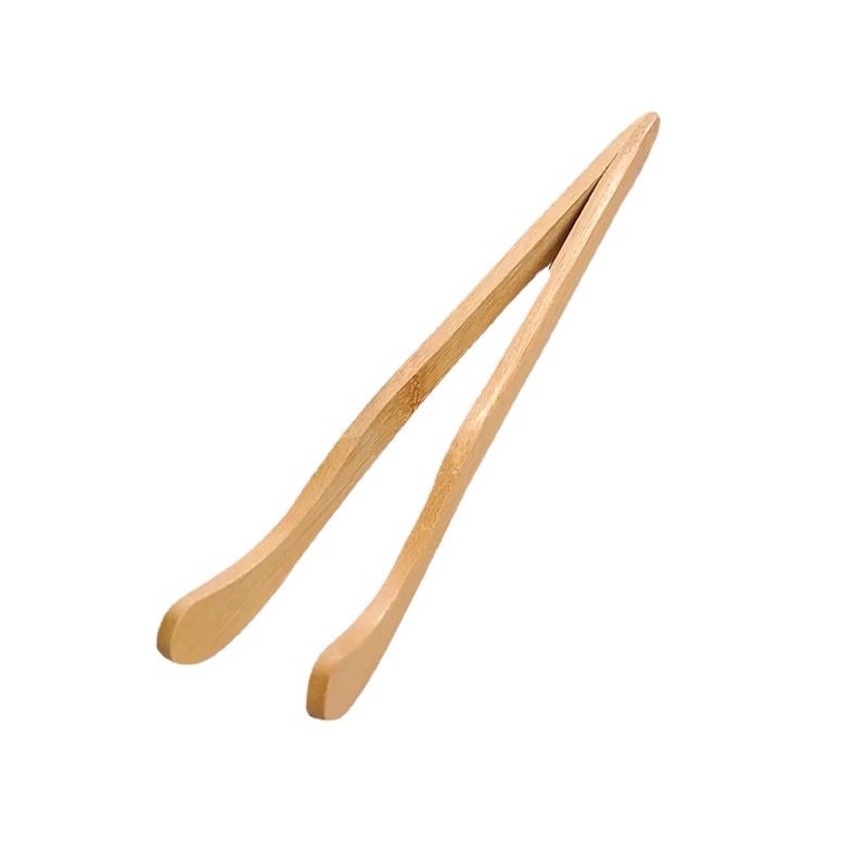Must Premium 2PCS/Set 18cm Bamboo Toast Tongs Anti Heat Wooden Tea Clip Reusable Bend Anti-Slip Design Straight Teawa... - Image 2