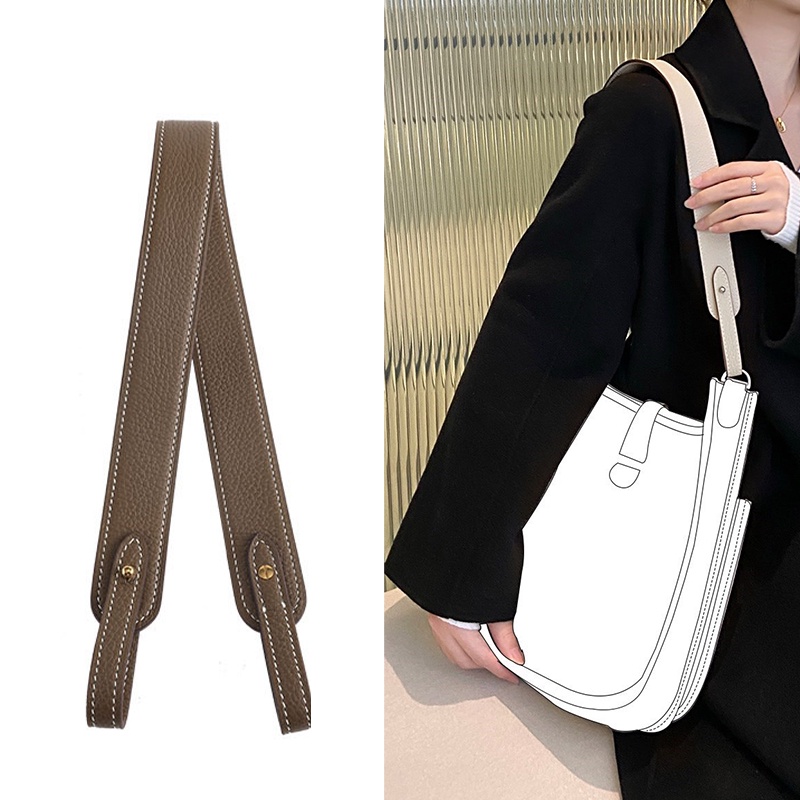 EverToner Bag Straps Accessories For Evelyne mini Shoulder Strap First Layer Cowhide Generous Luxury Bags Strap Armpit Replacement Belt
