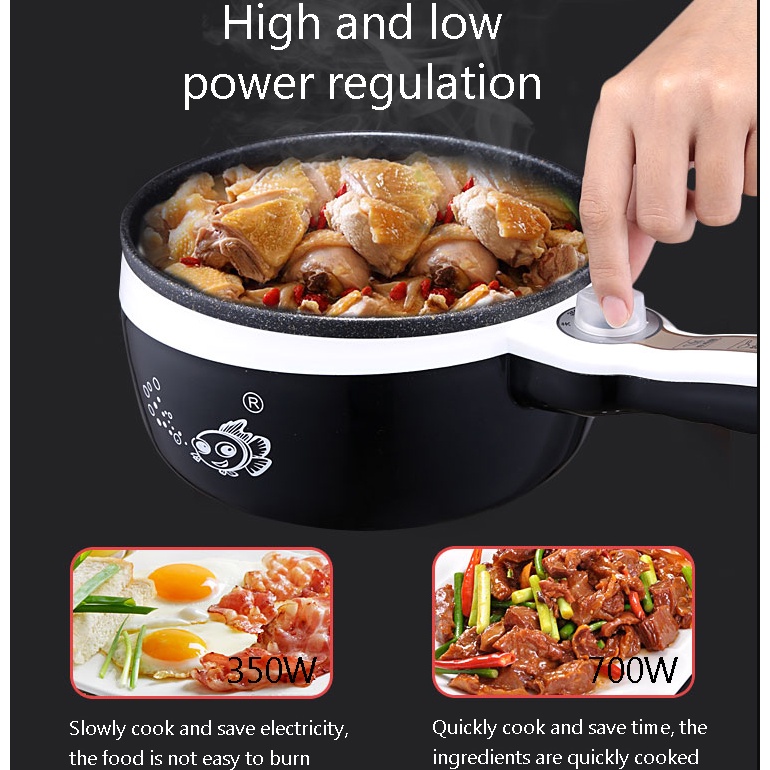 Pz-Mini Multifunction Electric Skillet Heating Pan Multicooker Hot Pot Noodles Soup Rice Cooker Frying