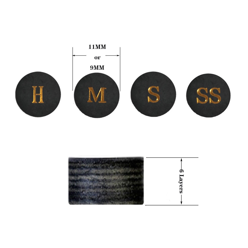 Durable Versatile 2pcs/Lot 11mm/14mm Japanese Cue Tip Quality Pool Billiard Pigskin 9 Layers Snooker Multi Must - Image 2