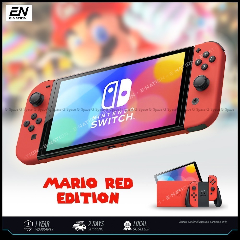 Nintendo Switch OLED Model Console Mario Red Edition | Neon | White 1 Year Warranty