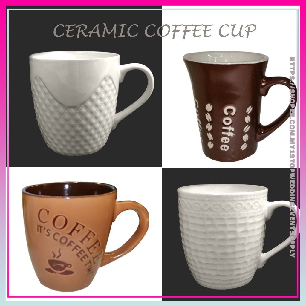 1 PCS - DOORGIFT MUG/COFFEE CUP/CAWAN HANTARAN/WHITE MUG/CAWAN KOPI/WEDDING SOUVENIR/PLAIN MUG/CM100/CM099/咖啡杯/饮水杯