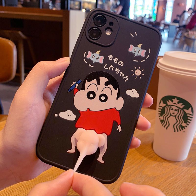Essential Durable Crayon Shin chan toy cartoon phone case couple funny casing iPhone 11 14 Pro Max Plus 13 Mini Proma... - Image 3