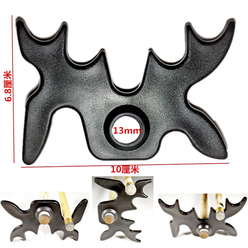 Premium 9-Pin Snooker Cue Rest with Elegant Antler Design - Image 4