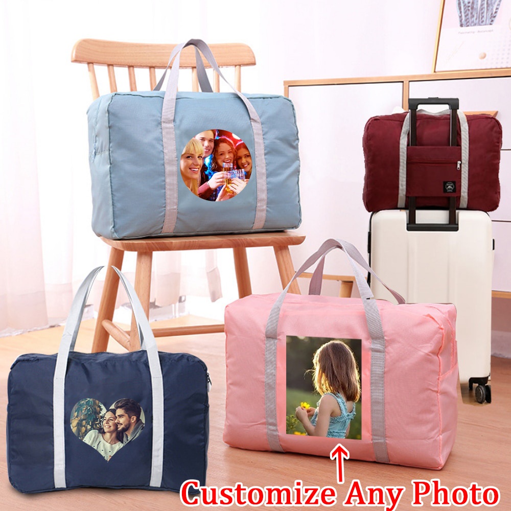 Personalized Bag Women Handbags Luggage Foldable Gadgets Organizer Large Capacity Custom made Traveler Accessories Tote