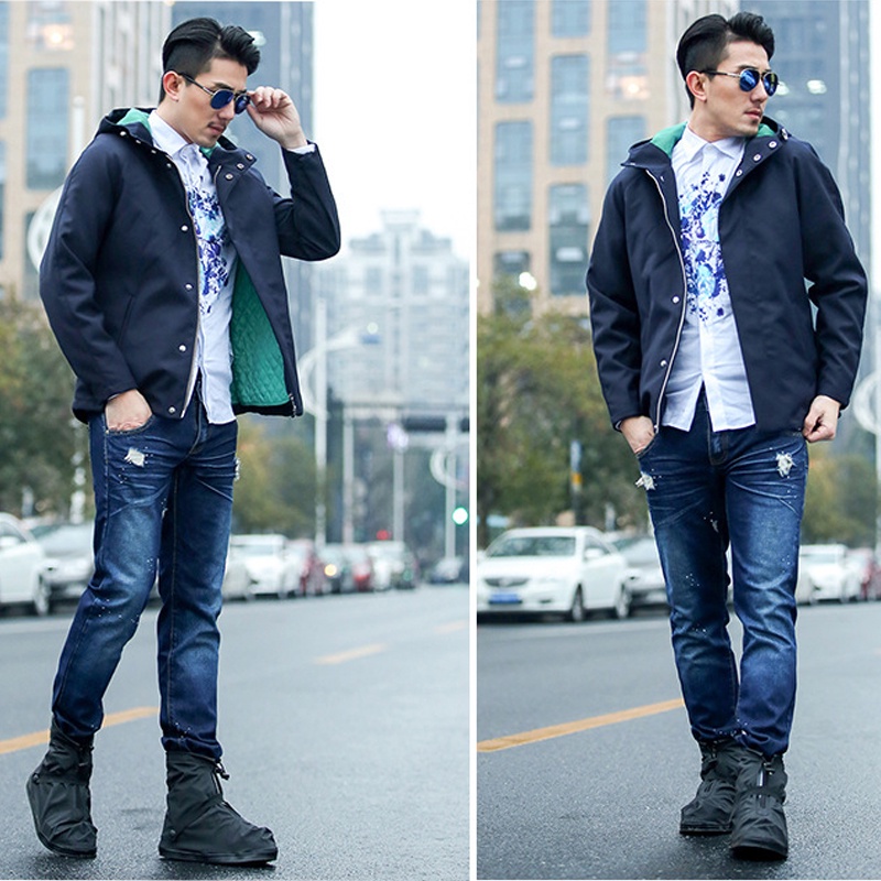 Athletic Breathable Rain Boot Shoe Cover Waterproof Anti Slip Motorcycle Sarung Kasut Hujan 加厚雨鞋 - Image 5