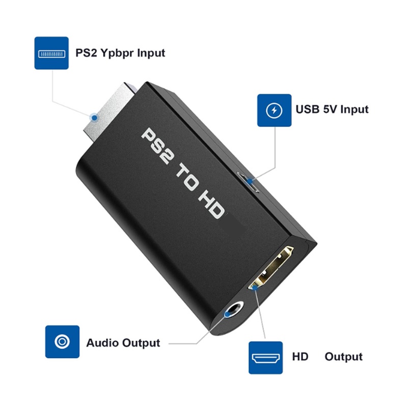 Multi Versatile PS2 HDxl Converter Adapter Video 3.5mm Audio Smart TV Monitor Playstation 2 Game PS accessories Essen... - Image 4
