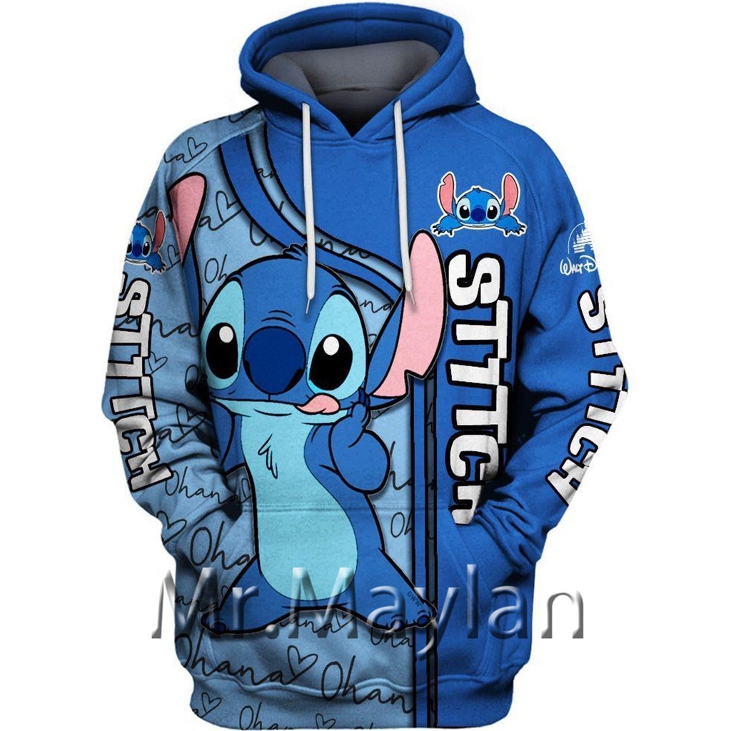 Multi Have New Cute Anime Stitch Jacket Streetwear Hoodies Hip Hop Kawaii Hood Sweatshirts Mens Hipster Clothes 3D Re... - Image 4