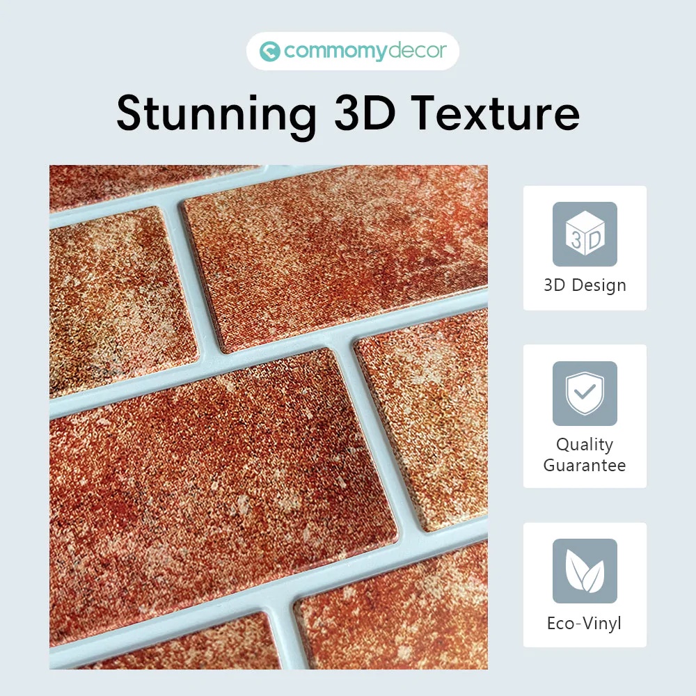 Baking Prep 3D Wall Panel Brick Tile Sticker Self Adhesive Waterproof Wallpaper 30*30cm DIY Kitchen - Image 2