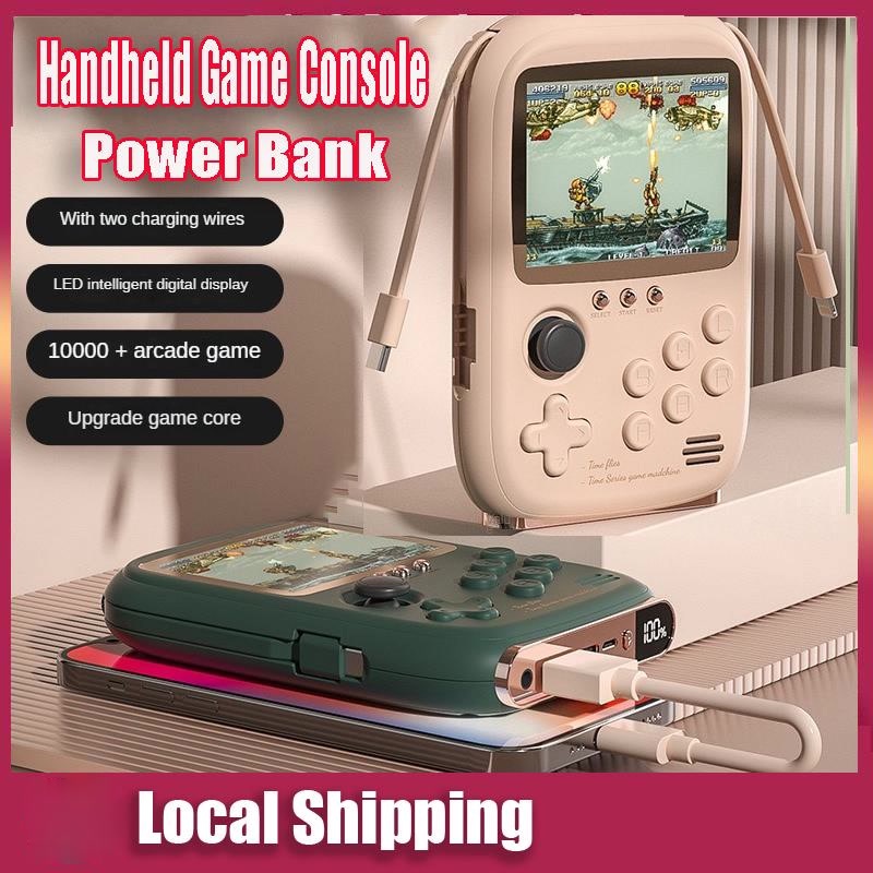 【SELLER】 Handheld Game Console 2023 New Portable Retro 6000Mah Capacity Game Power Bank 2 in 1