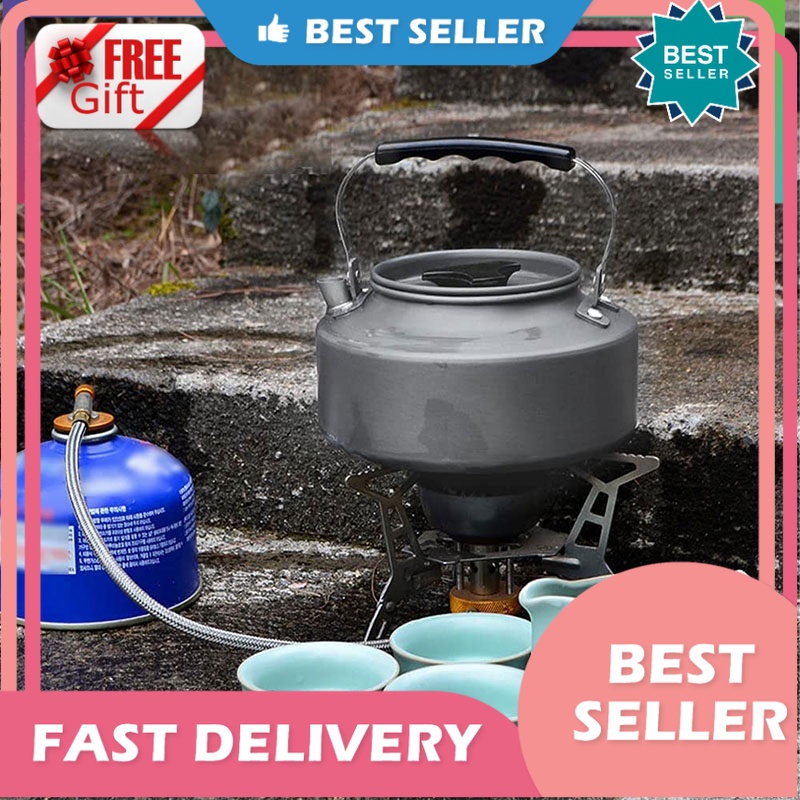 0.8l Outdoor Lightweight Aluminum Teapot Kettle Coffee Pot With Carry Bag  For Camping Hiking Backpacking