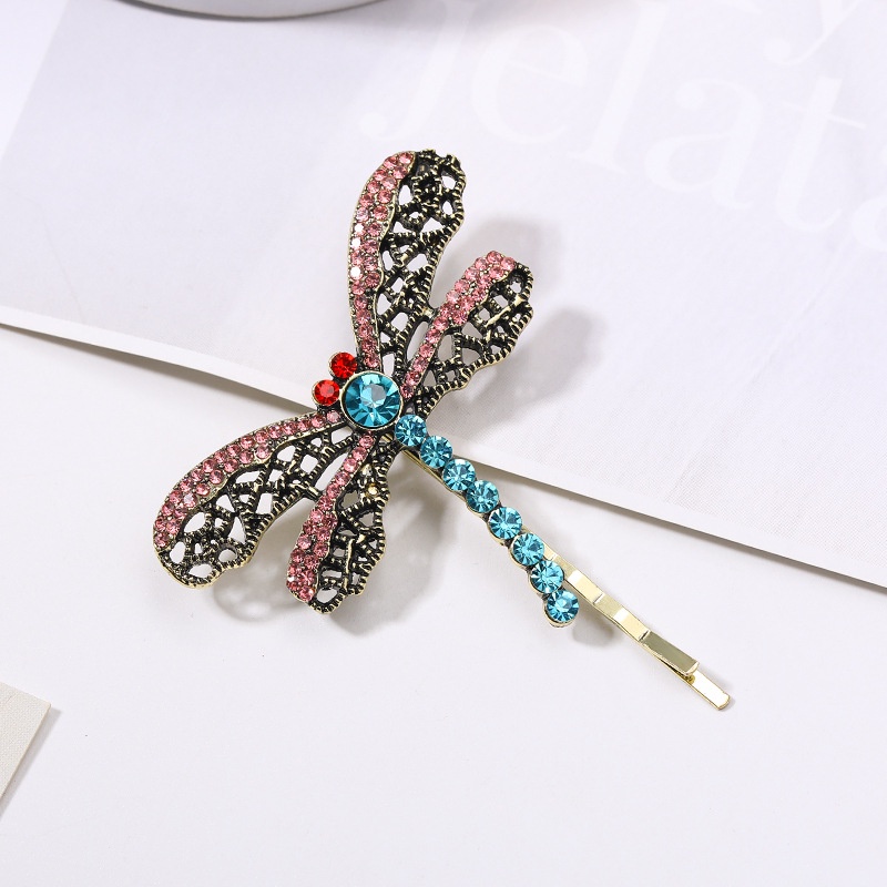 Movie Merchandise Ghost Mother Dragonfly Hair Clip Female Rhinestone Butterfly Hairpin Side Clip Girl Flat Clip