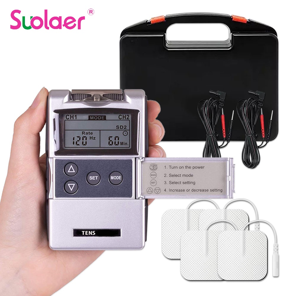 TENS 7000/7500 Digital Unit Machine EMS Electric Muscle Therapy Stimulator Physiotherapy Pulse Massage Adjustable Abdominal Body Massager