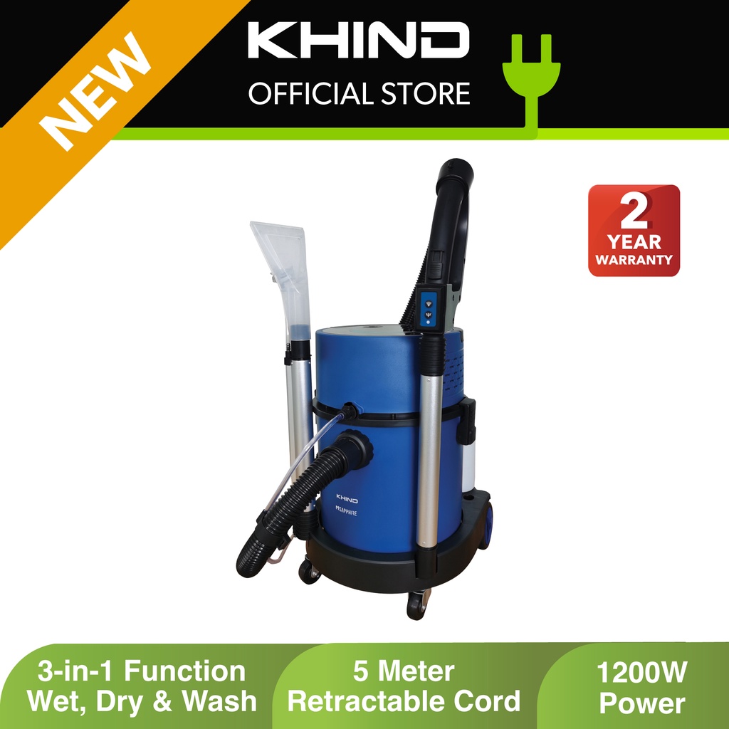 KHIND Pembersih Vakum Basah & Kering | Wet & Dry Vacuum Cleaner VC3007MS