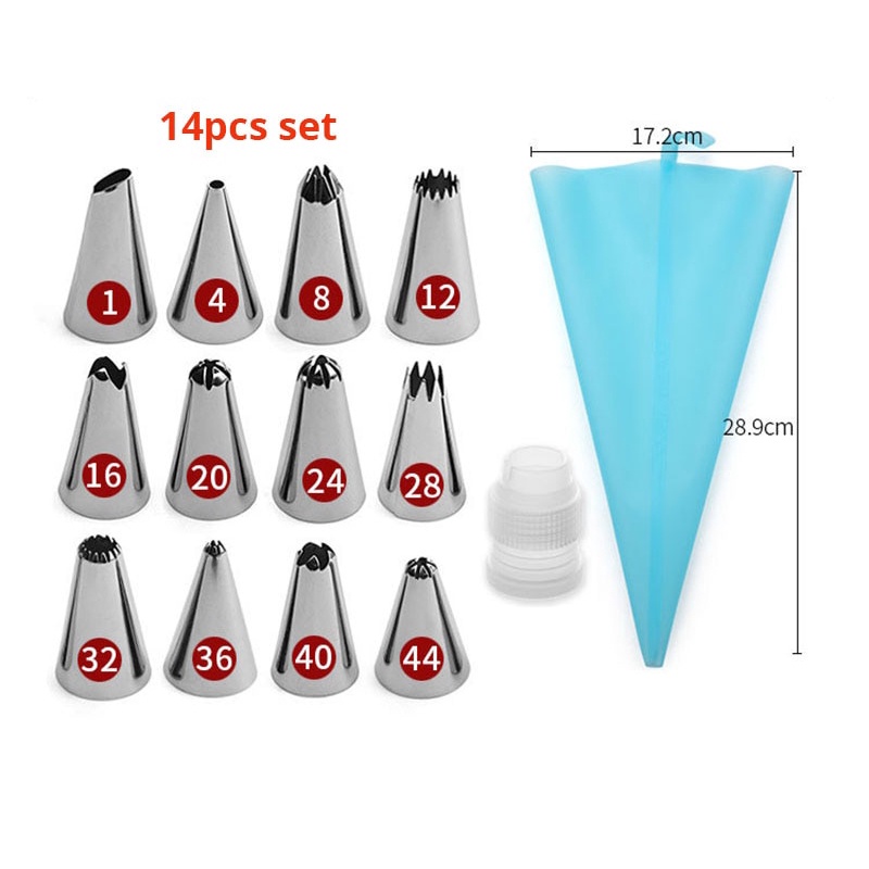 Meal Utensil 50 PCS/Set Silicone Pastry Bag Tips Kitchen DIY 48 Icing Piping Nozzle + Cream Reusable Bags Cake Decor ... - Image 2