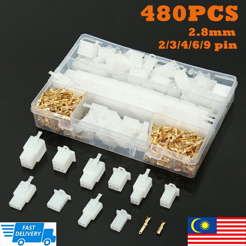 Have Durable 580PCS 2.8 mm 2/3/4/6/9 pin Autos Electrical Insulated Wire Male Female Housing Kit Spade Connector Prem... - Image 5