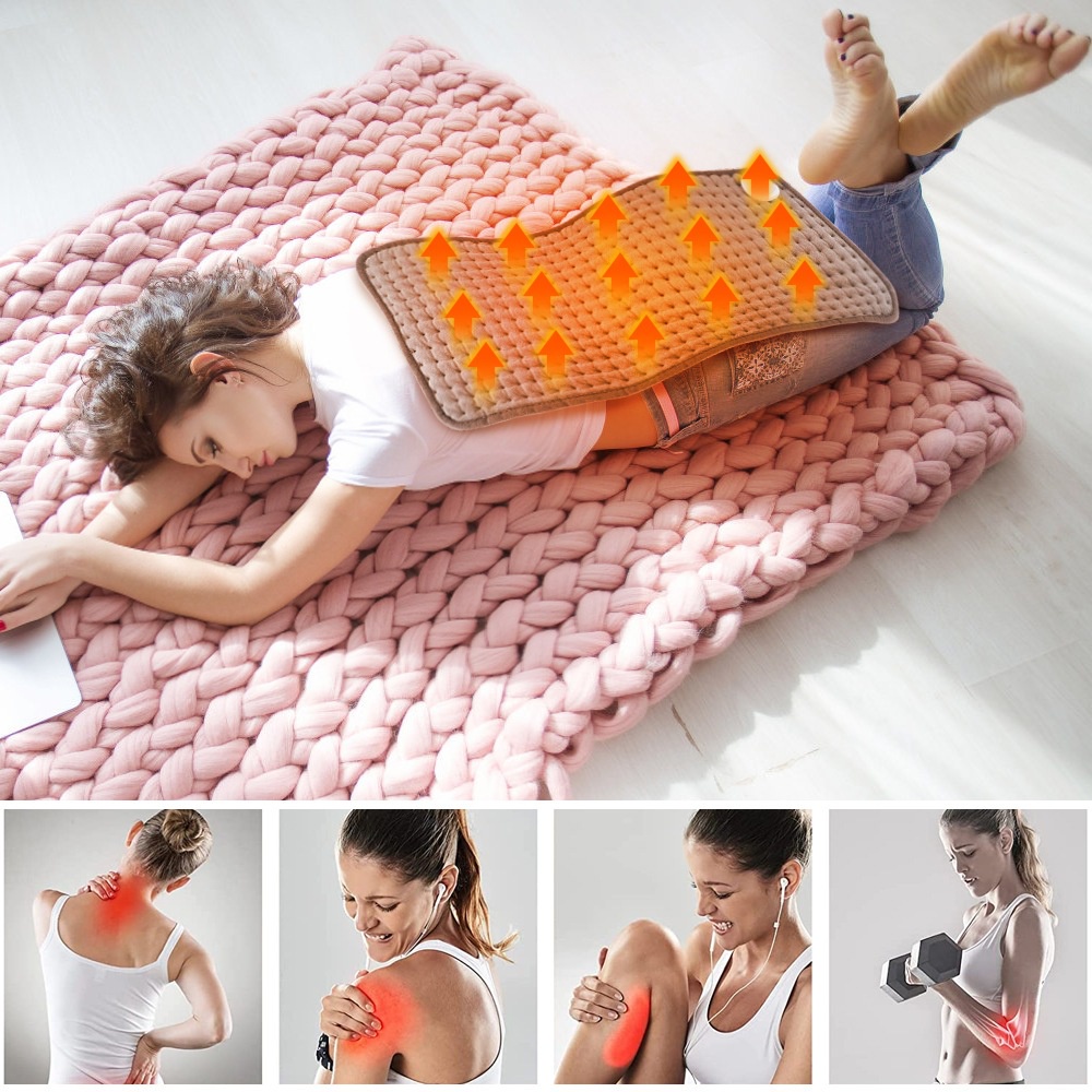 Essential Durable Hailicare Electric Therapy Heating Blanket Microplush Heat Mat Neck Abdomen Stomach Waist Back Pain... - Image 3