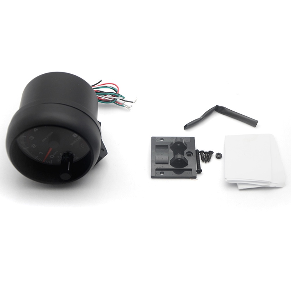 Essential Reliable New 3.75" 95mm Tachometer RPM Gauge White Led Internal Shift Light Black Case Fit 1 8 Cylinders - Image 5